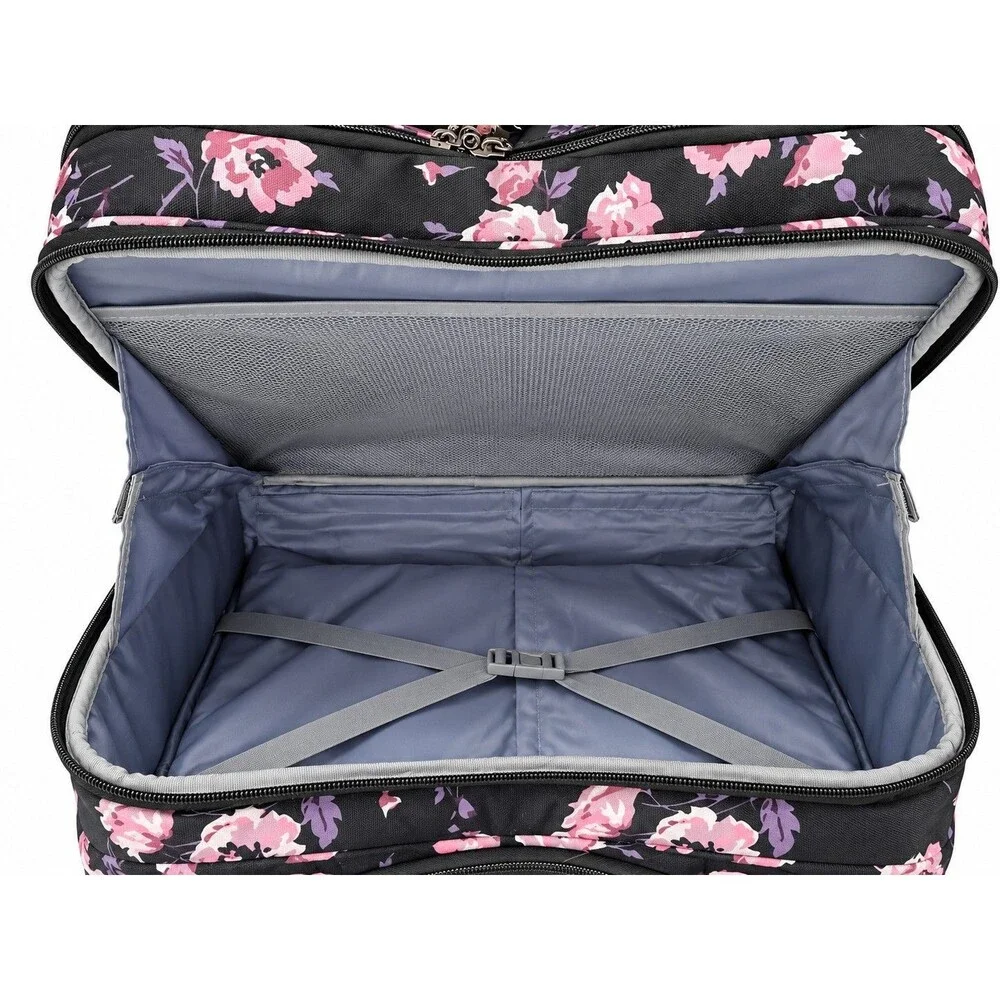 KROSER Rolling Laptop Bag Briefcase Floral 15.6